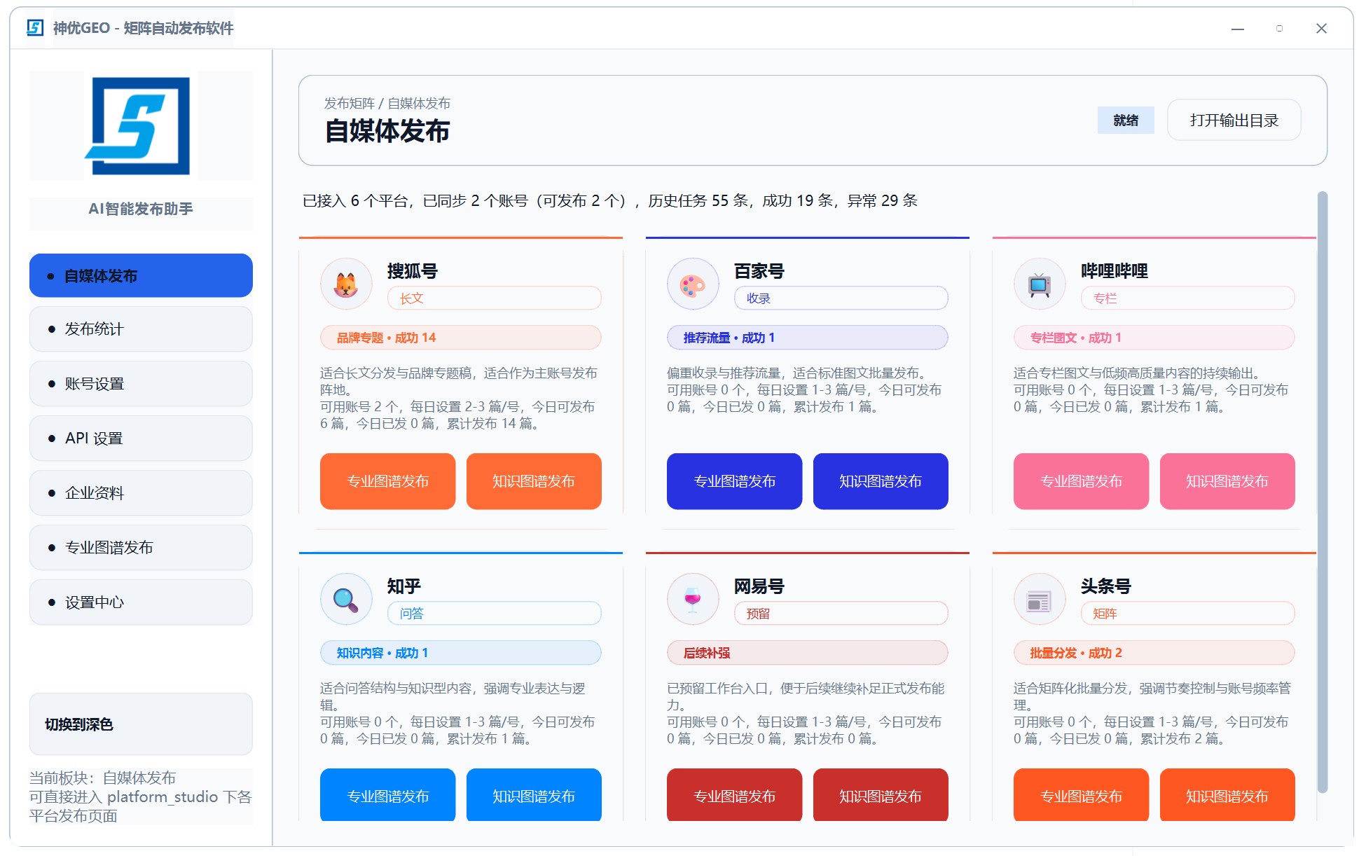 GEO 优化 - 5 大平台批量发布